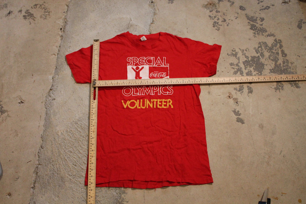 Vintage 1970s Coca Cola Special Olympics Volunteer T Shirt