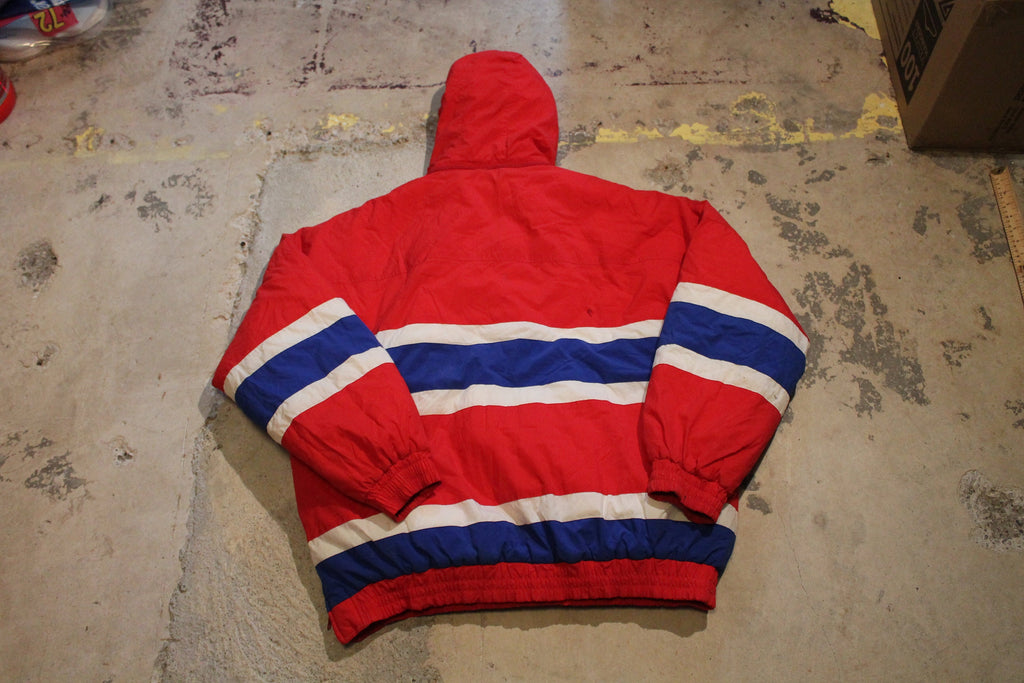 Vintage 1990s Montreal Canadiens NHL Apex One Quarter Zip Puffer Jacket