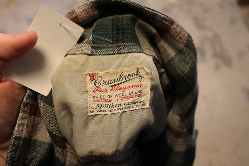 Vintage 1970s Cranbrook Wool Plaid Shirt