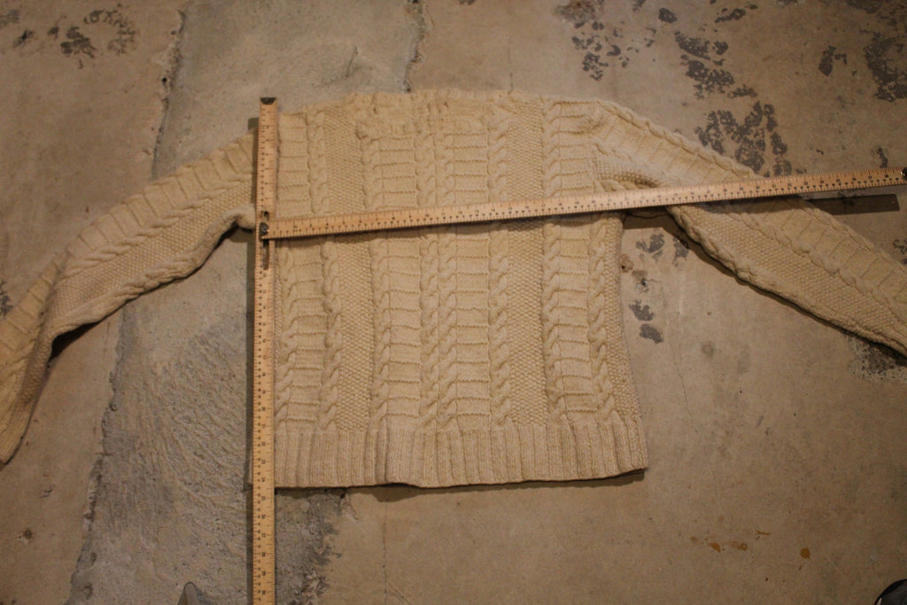 Vintage 1990s 3D Cable Knit Crewneck Sweater