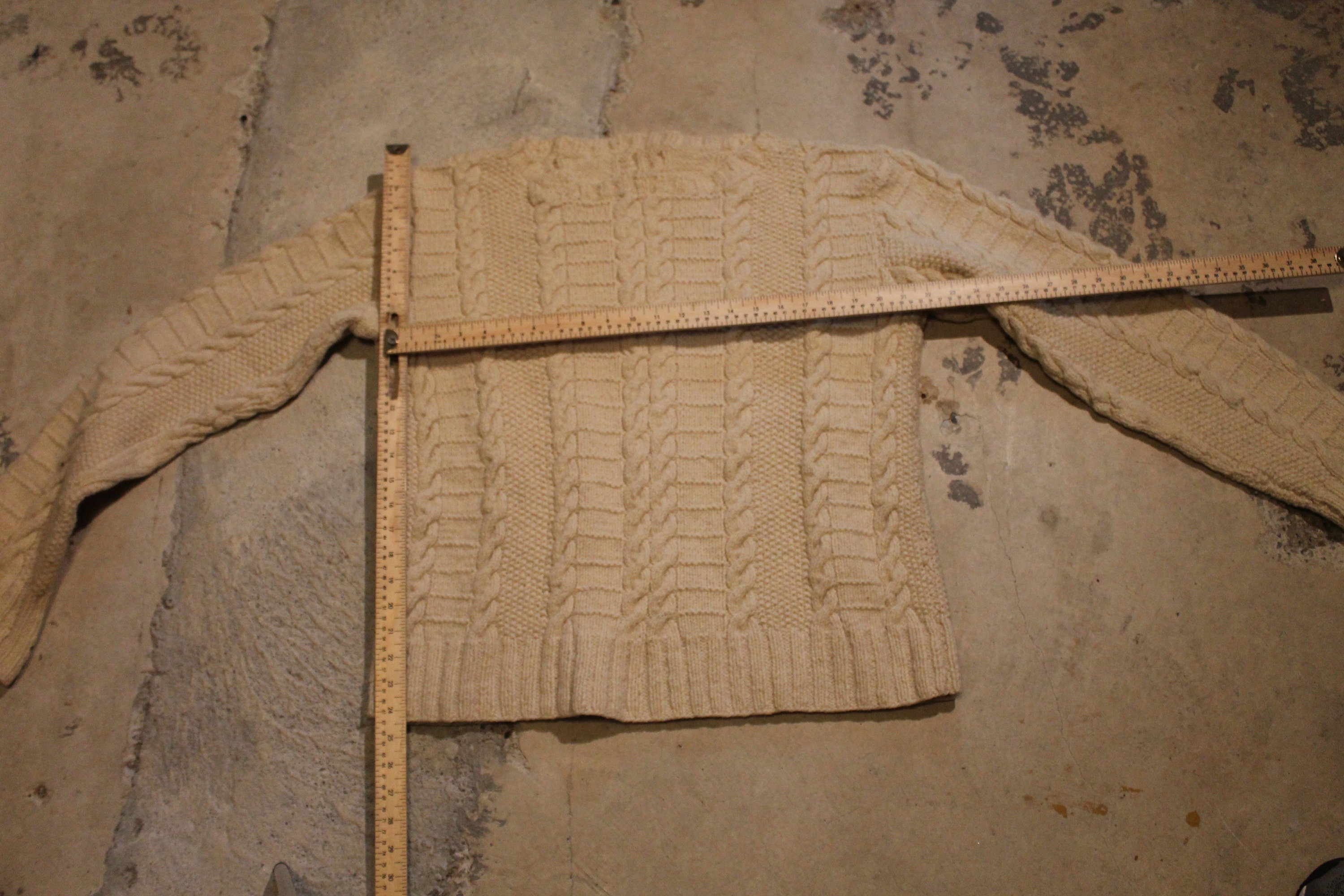 Vintage 1990s 3D Cable Knit Crewneck Sweater