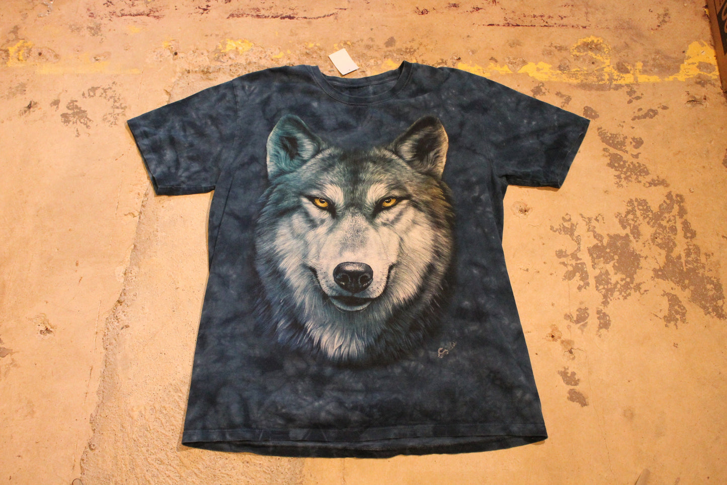 Vintage 1990s Grey Wolf Tie Dye Graphic T Shirt