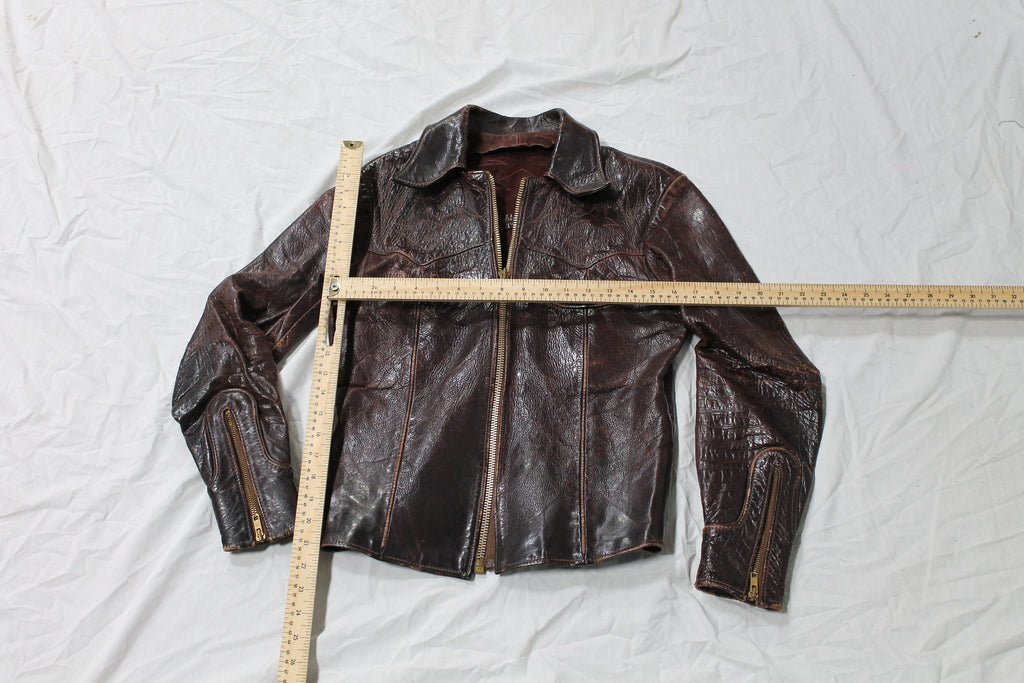 Vintage 1970s East West Musical Instruments Leather Motorcycle Jacket