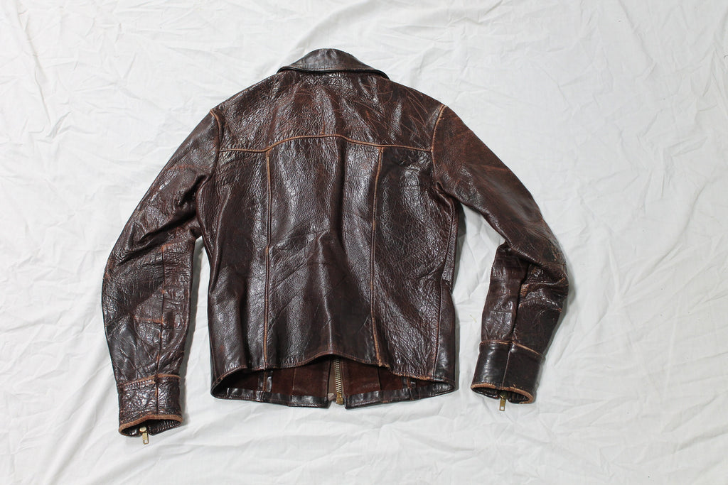 Vintage 1970s East West Musical Instruments Leather Motorcycle Jacket