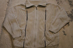 Vintage 1990s 3D Cable Knit Full Zip Sweater