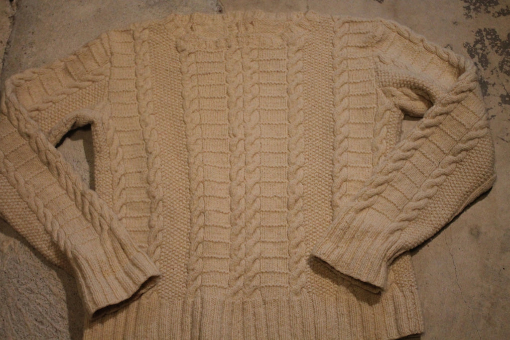 Vintage 1990s 3D Cable Knit Crewneck Sweater