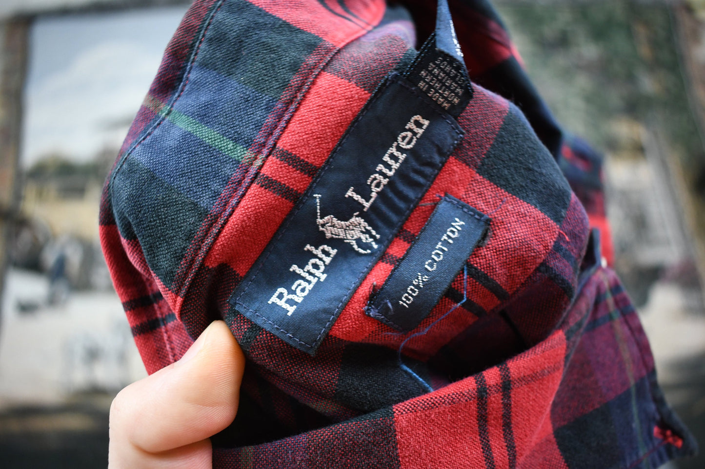 Vintage 1990s Polo Ralph Lauren Shirt / Plaid Button Up Shirt / 90s Style / Brand Logo Embroidery / Streetwear / Dress Up / Casual Wear