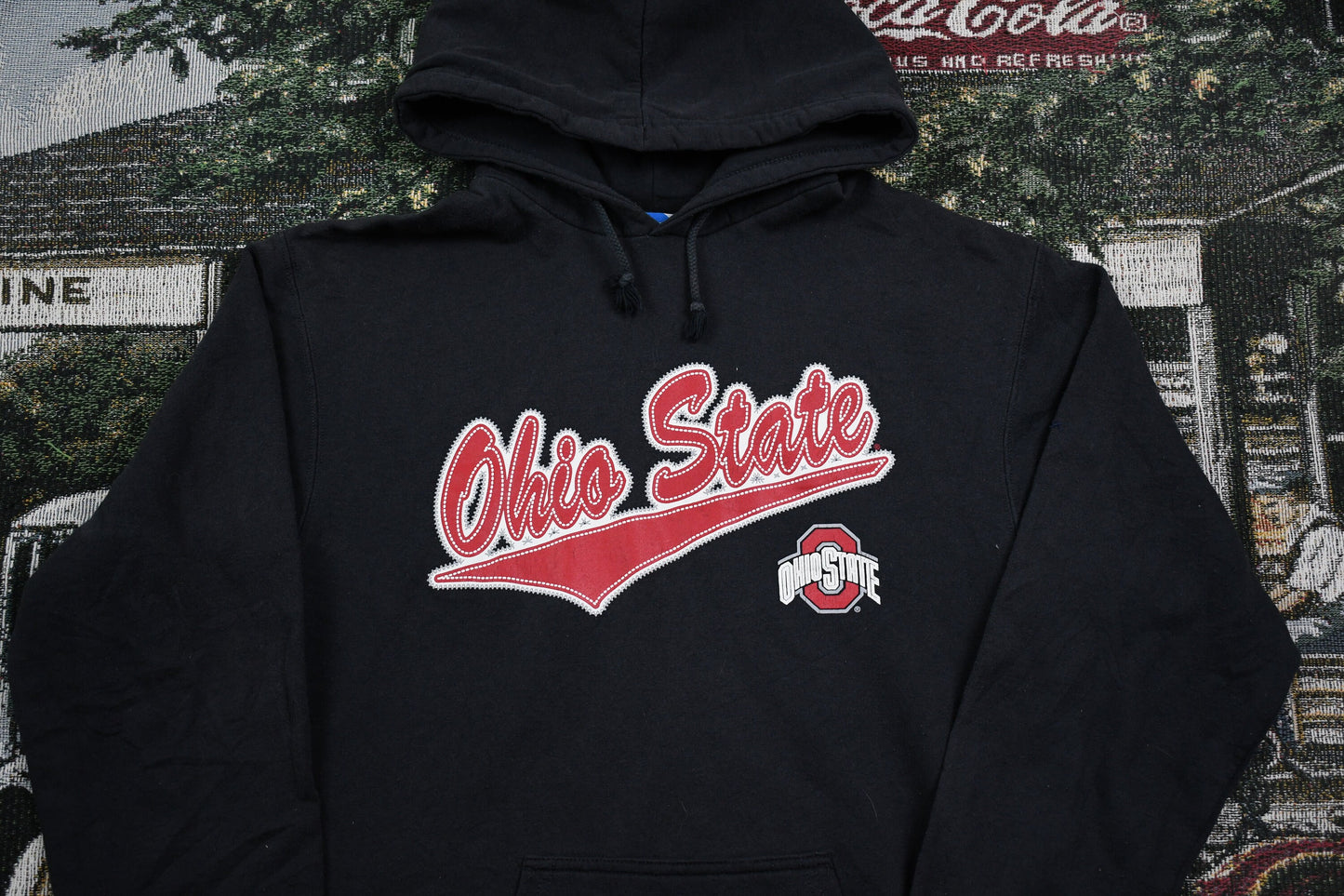 Vintage 1990s University Of Ohio State Graphic Hoodie / 90s Hoodie / Vintage Buckeyes Sweater / Varsity Print / NCAA Athletic Pull Over