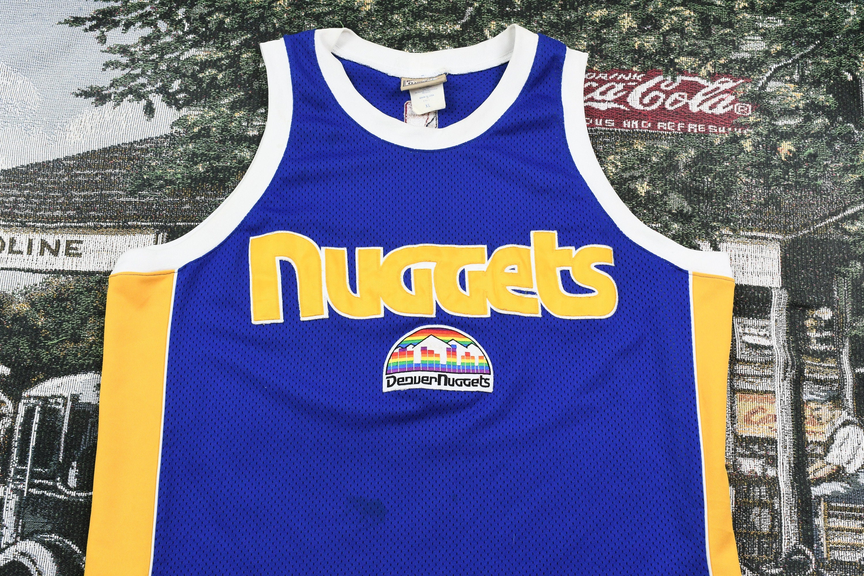 Vintage 1990s Denver Nuggets Hardwood Classics NBA Basketball Jersey