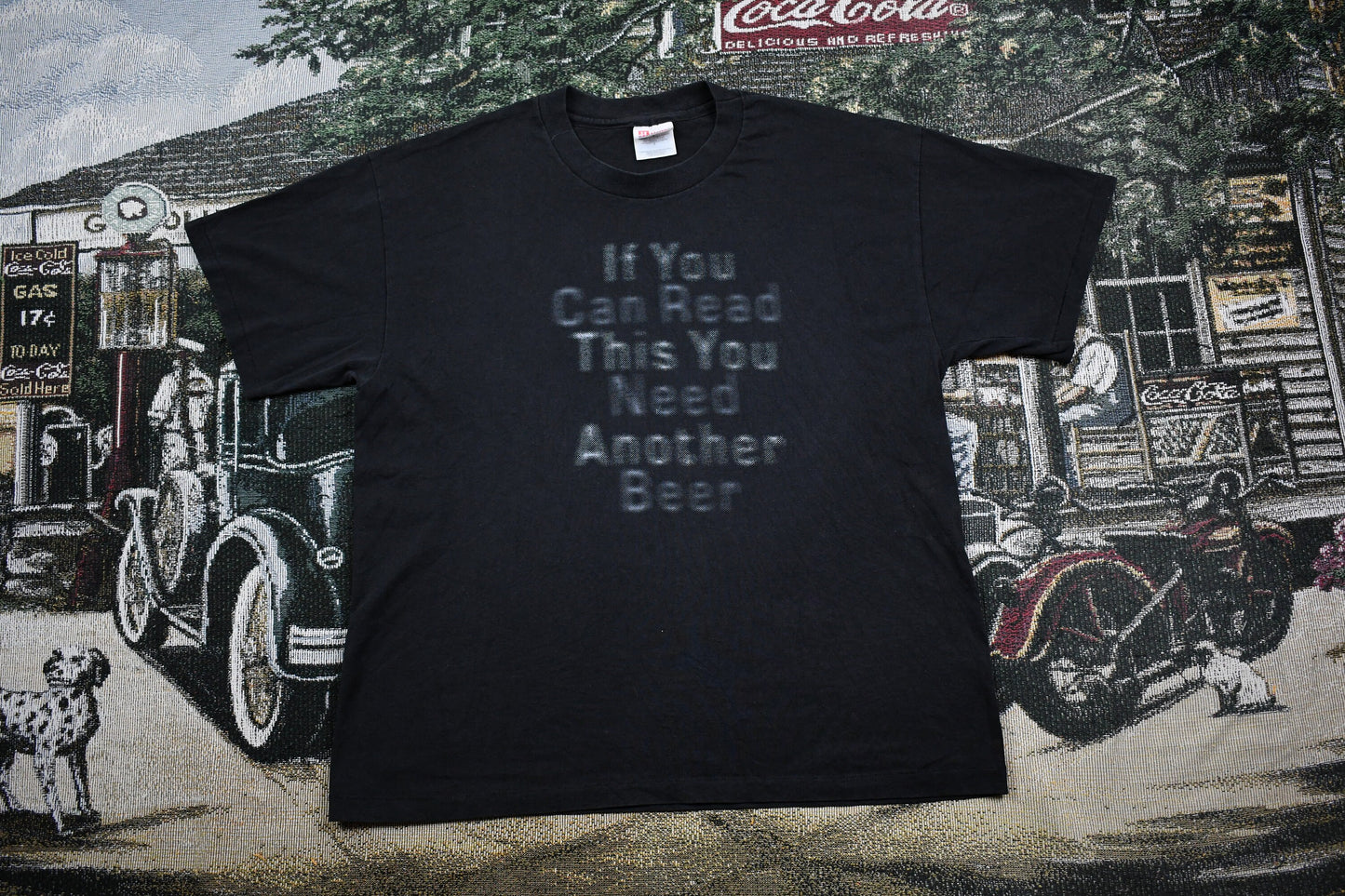 Vintage 1990s "If You Can Read This You Need Another Beer" T-Shirt / Beer Graphic / 90s / Streetwear Fashion / Hanes Heavyweight