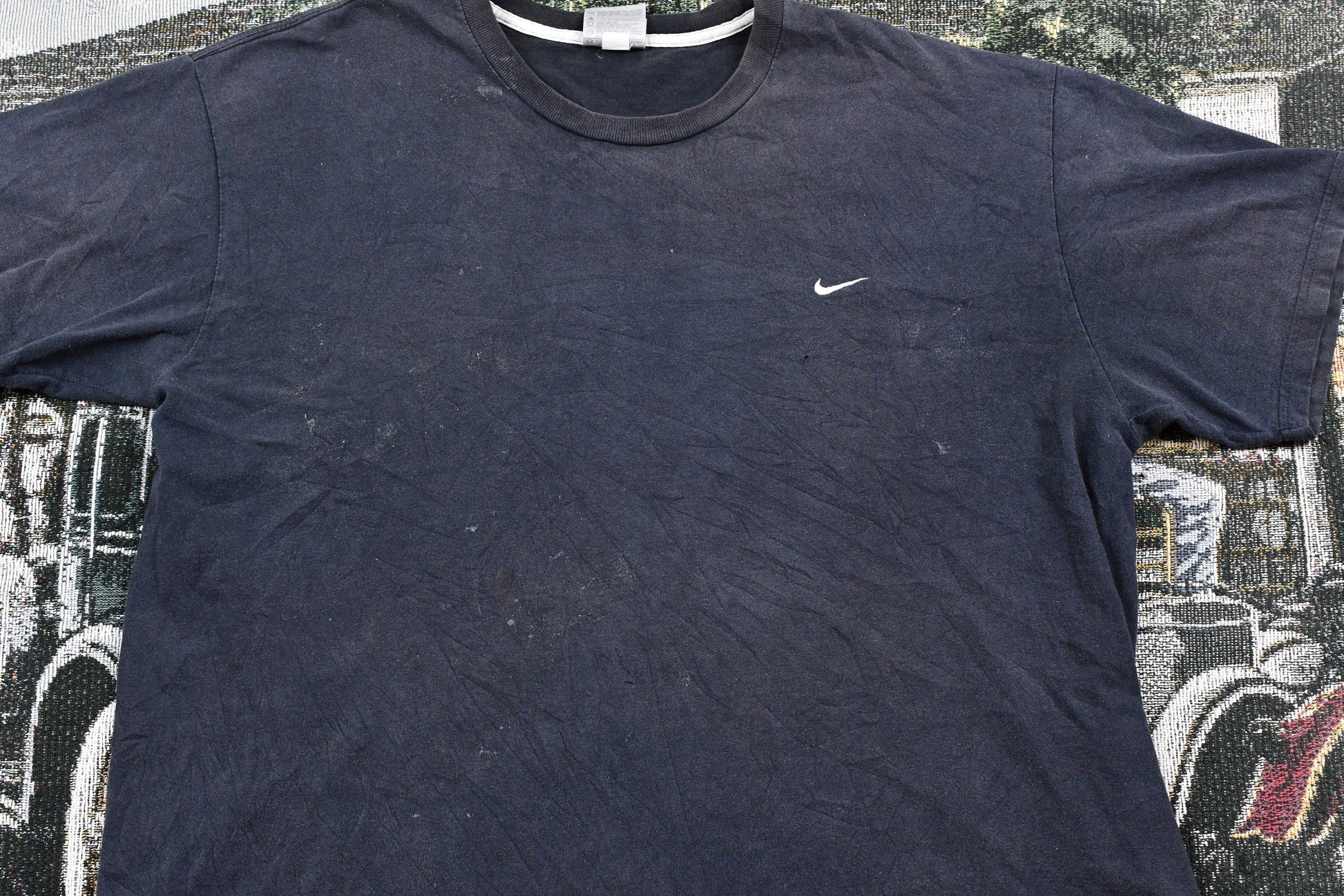 Vintage Y2K Distressed Nike Mini Swoosh Embroidered T-Shirt