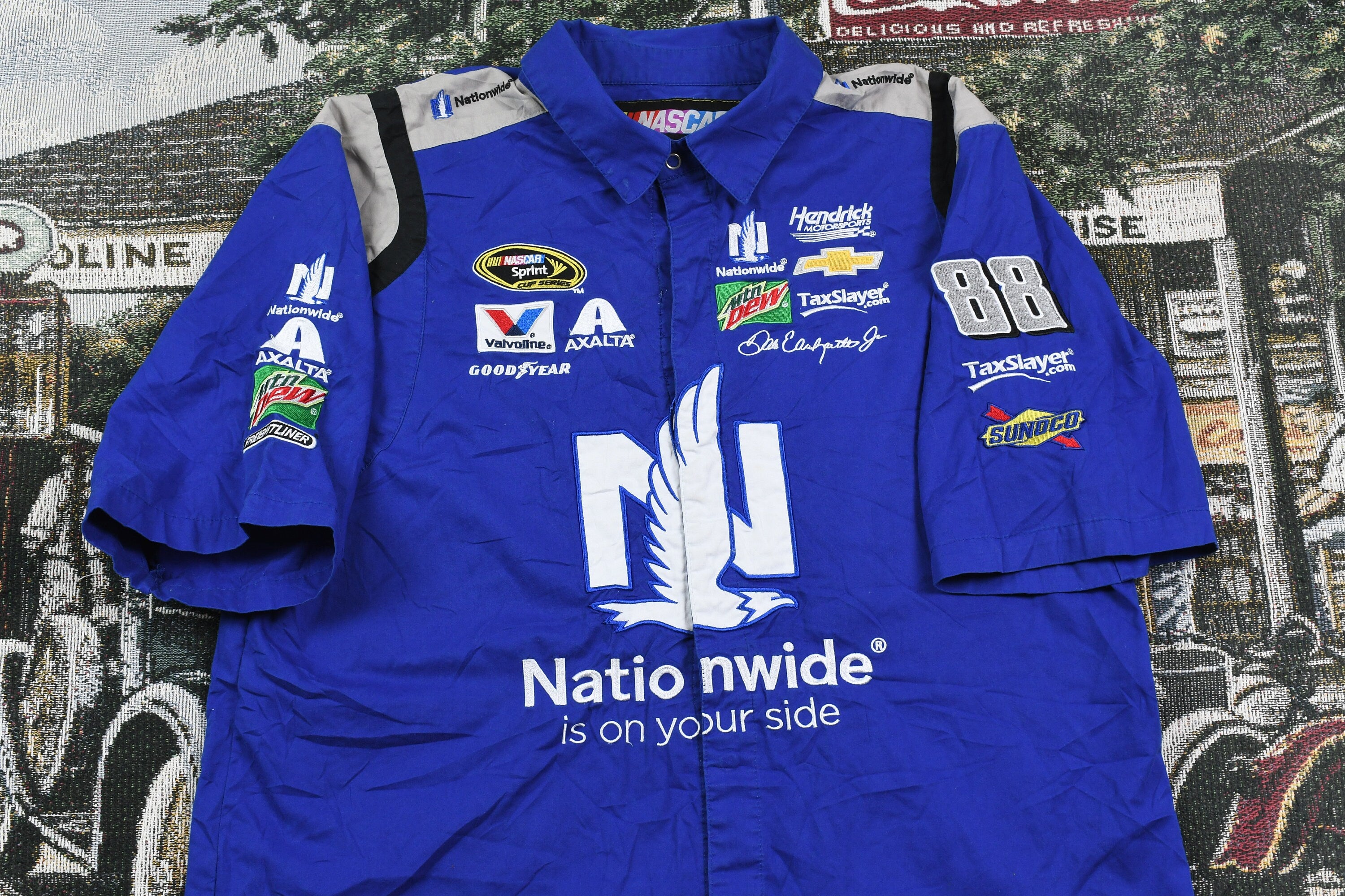 Vintage 1990s Dale Earnhardt Jr NASCAR Pit Crew Shirt