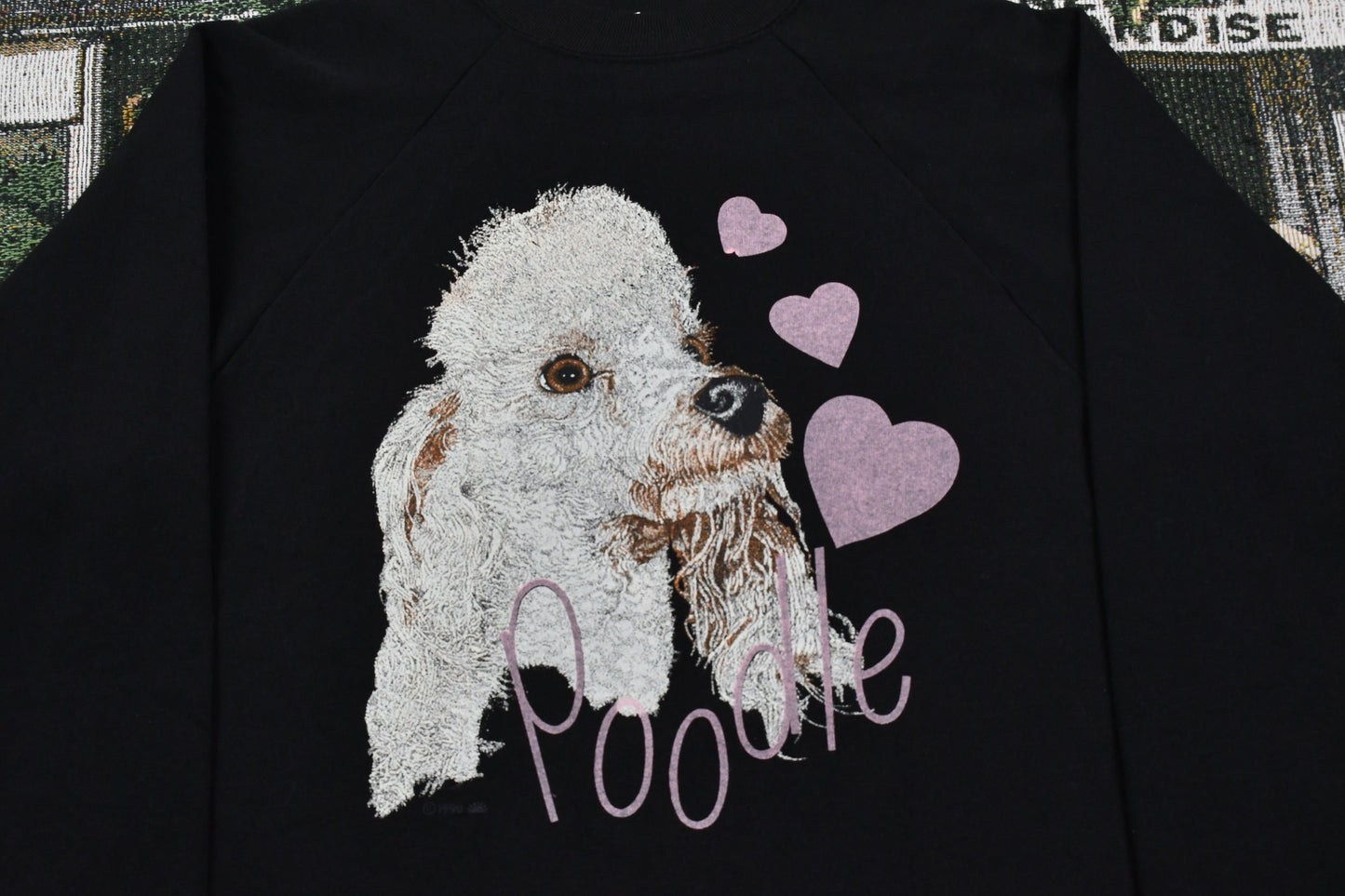 Vintage 1990s Poodle Graphic Crewneck / Dog Sweatshirt / Animal Lover Print / Wilderness / Cute Puppy Pullover Sweatshirt / Made In The USA