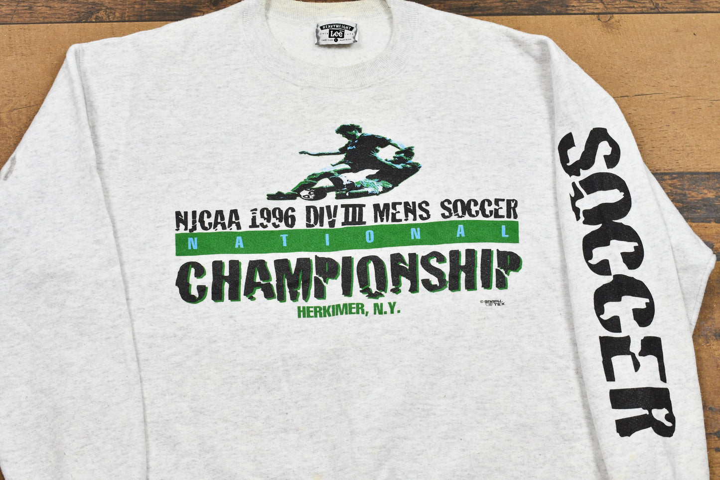 Vintage 1996 Soccer Championship Sportswear Graphic Sweatshirt / 90s Crewneck / Soccer Sweater / American Pullover Sweatshirt Made In USA