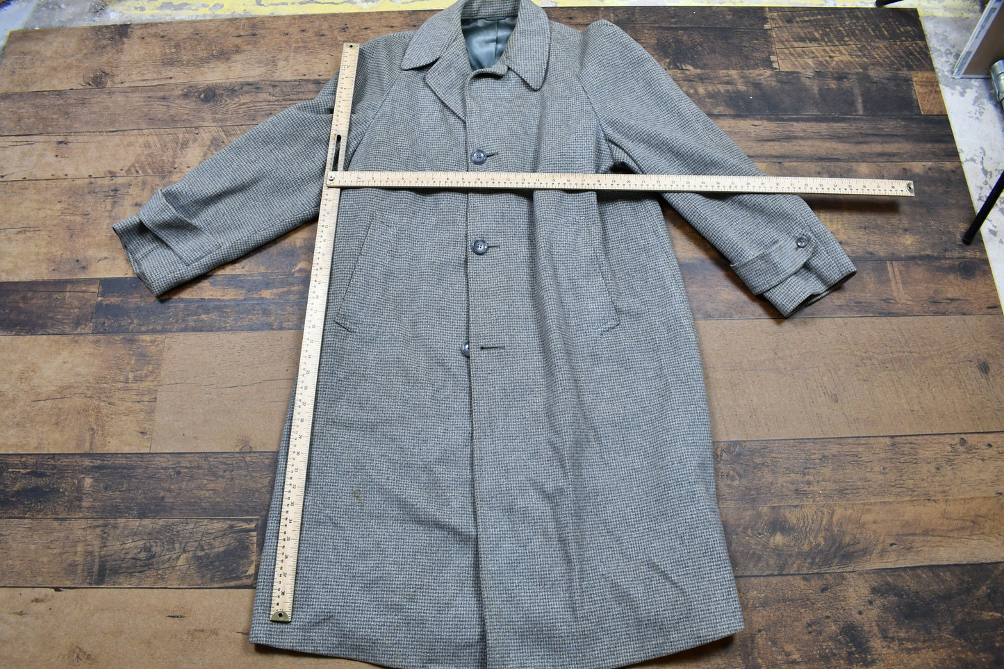 Vintage Made For Sacks Bros Collared Single Breasted Breasted Wool Overcoat / Fall Winter Outerwear / Streetwear Fashion / True Vintage