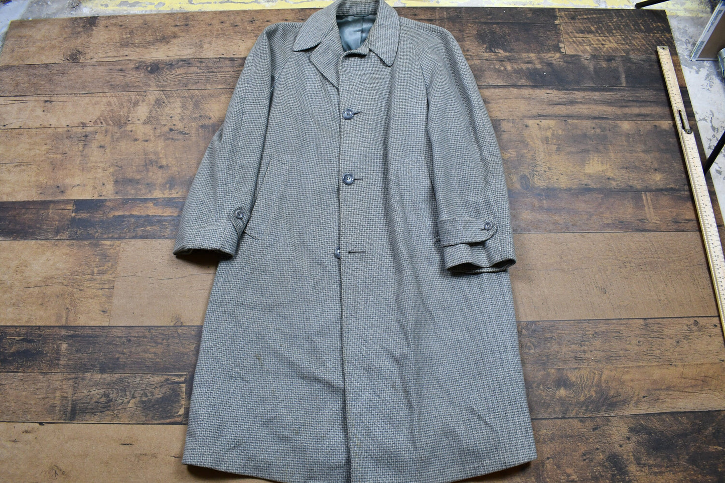 Vintage Made For Sacks Bros Collared Single Breasted Breasted Wool Overcoat / Fall Winter Outerwear / Streetwear Fashion / True Vintage