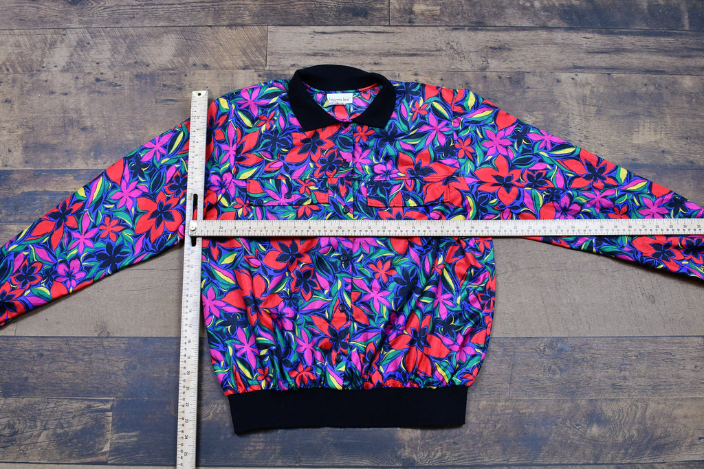 Vintage 1990s Lauren Lee All Over Print Button Up Windbreaker