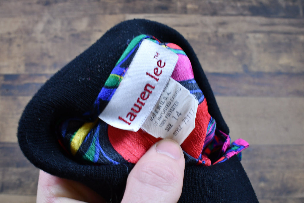 Vintage 1990s Lauren Lee All Over Print Button Up Windbreaker