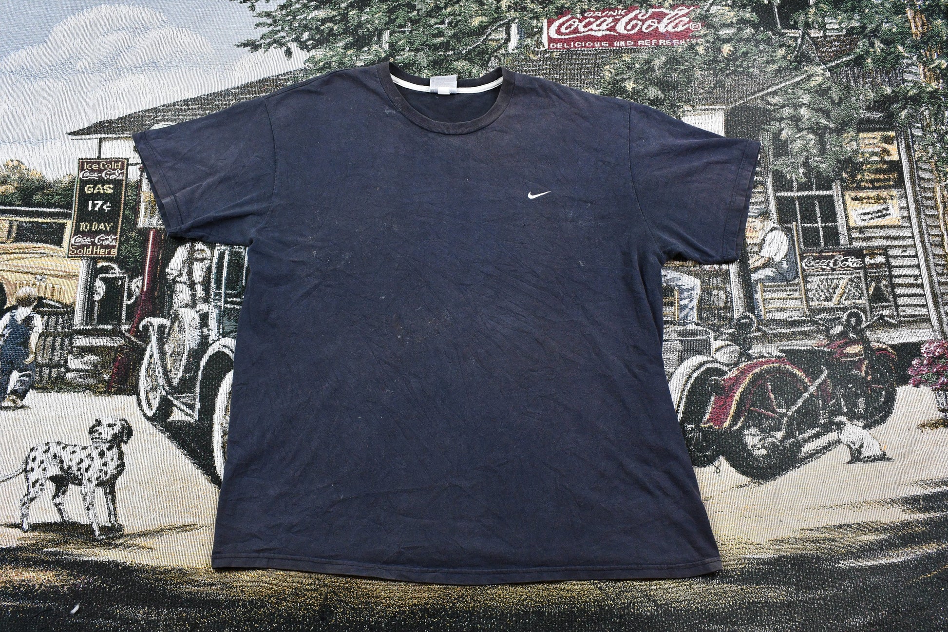 Vintage Y2K Distressed Nike Mini Swoosh Embroidered T-Shirt