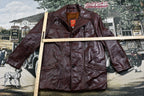 Vintage 1970s Genuine Leather Lined Overcoat
