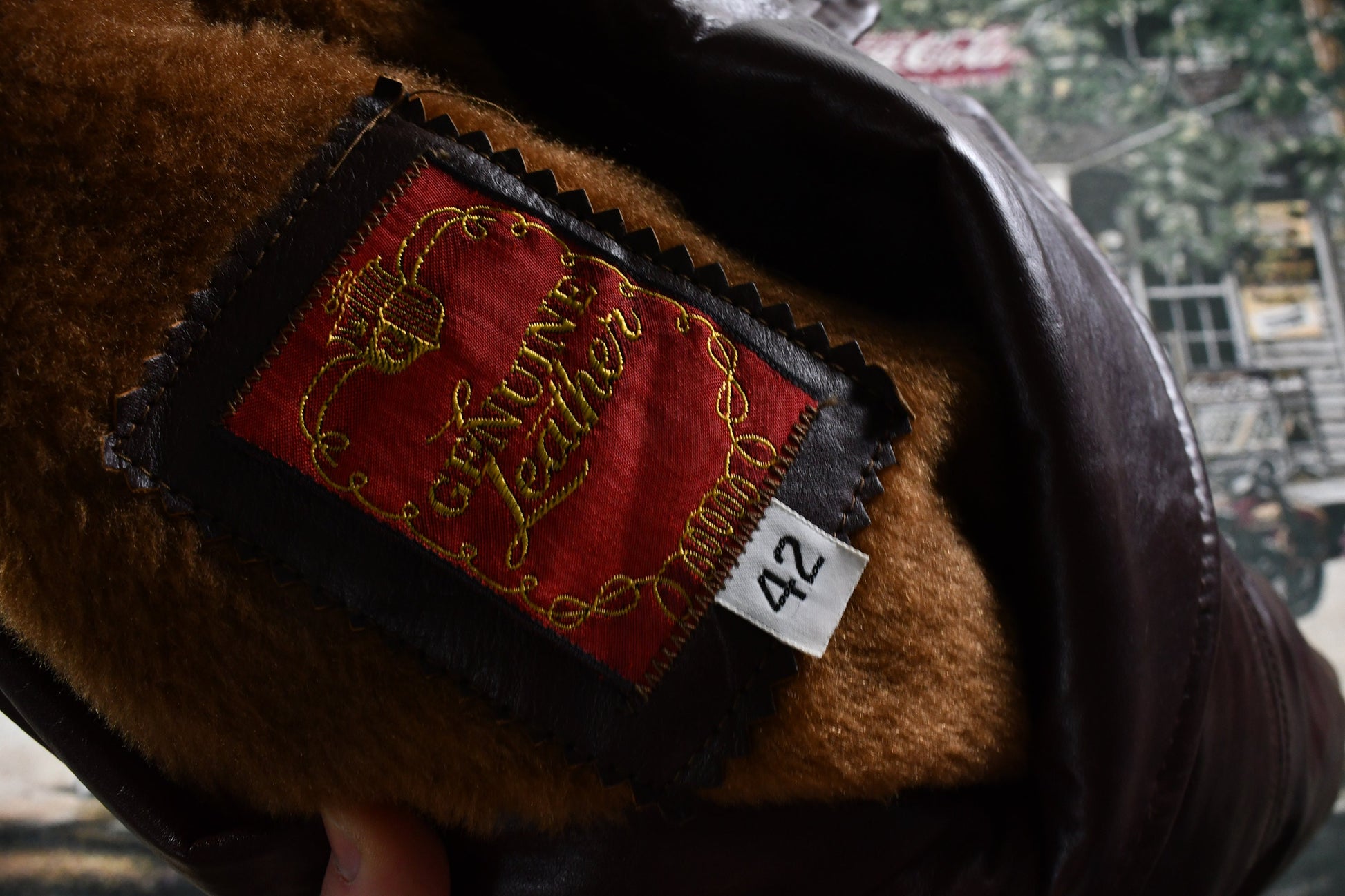 Vintage 1970s Genuine Leather Lined Overcoat