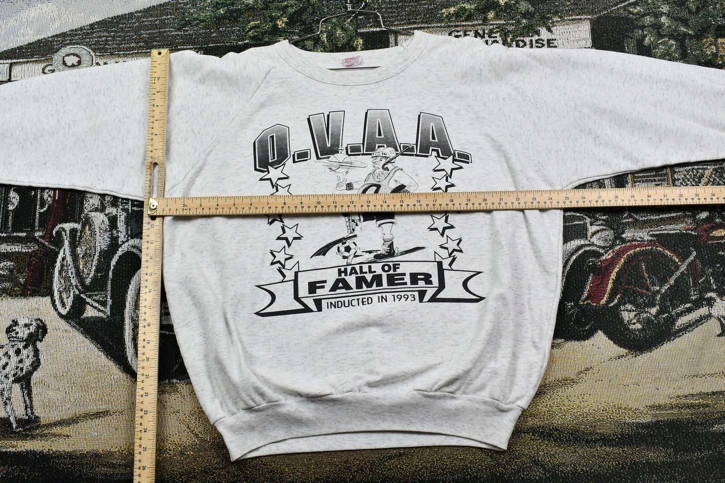 Vintage 1993 O.V.A.A Hall Of Fame Graphic Crewneck / Vintage American Multi Sportswear / Pullover Sweatshirt / Streetwear / Made In Canada