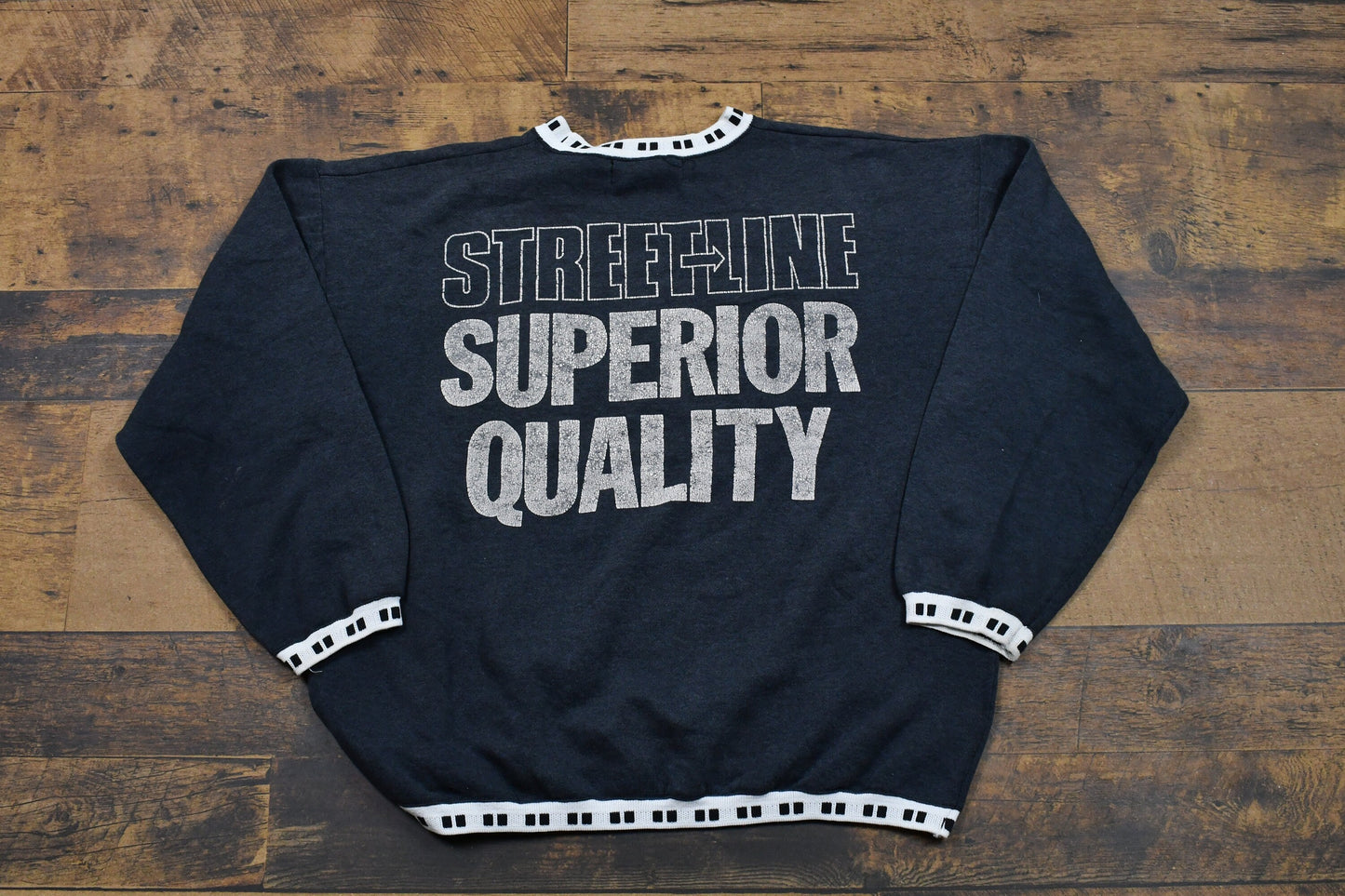 Vintage 1990s Streetline Superior Quality Crewneck / Vintage New Frontiers! / Spell Out Pullover Sweatshirt / Streetwear / Retro Style