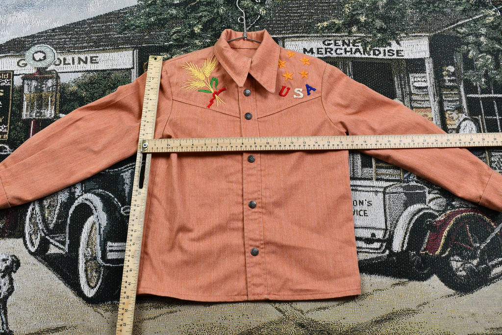 Vintage 1960s Embroidered Denim Western Style Jacket