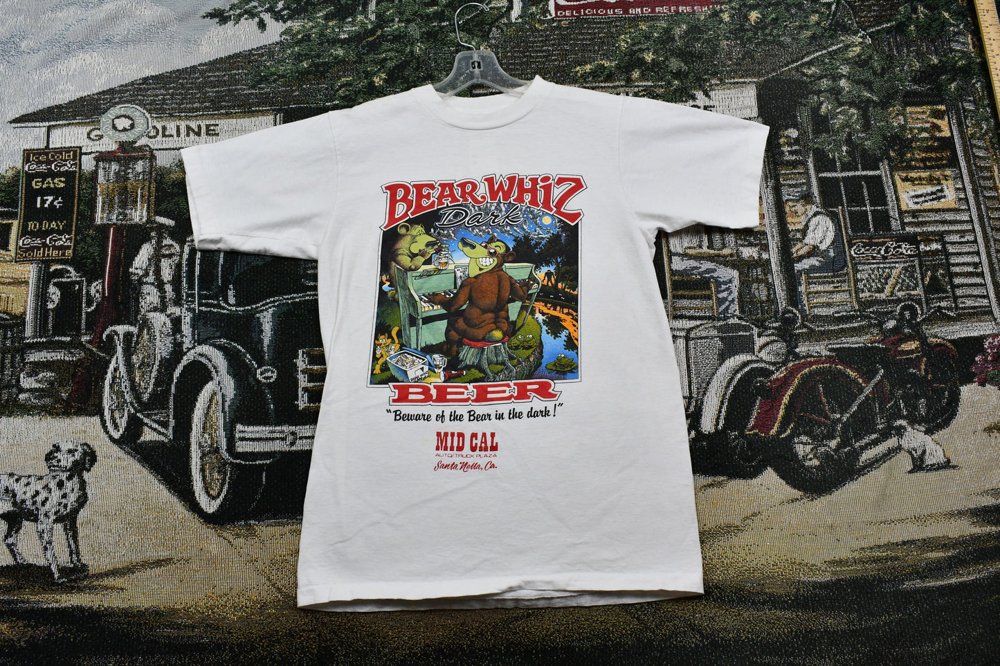 Vintage 1990s Bear Whiz Dark  Single Stitch Beer T-Shirt / Drinking / Alcohol Graphic / 80s / 90s / Streetwear / Retro Style / Forest Animal