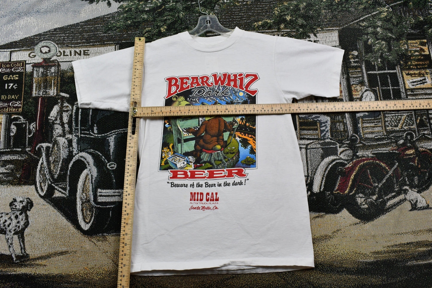 Vintage 1990s Bear Whiz Dark  Single Stitch Beer T-Shirt / Drinking / Alcohol Graphic / 80s / 90s / Streetwear / Retro Style / Forest Animal