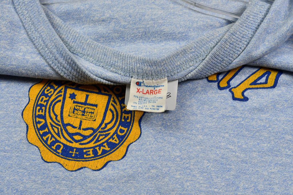 Vintage 1980s University Of Notre Dame Champion Single Stitch T-Shirt