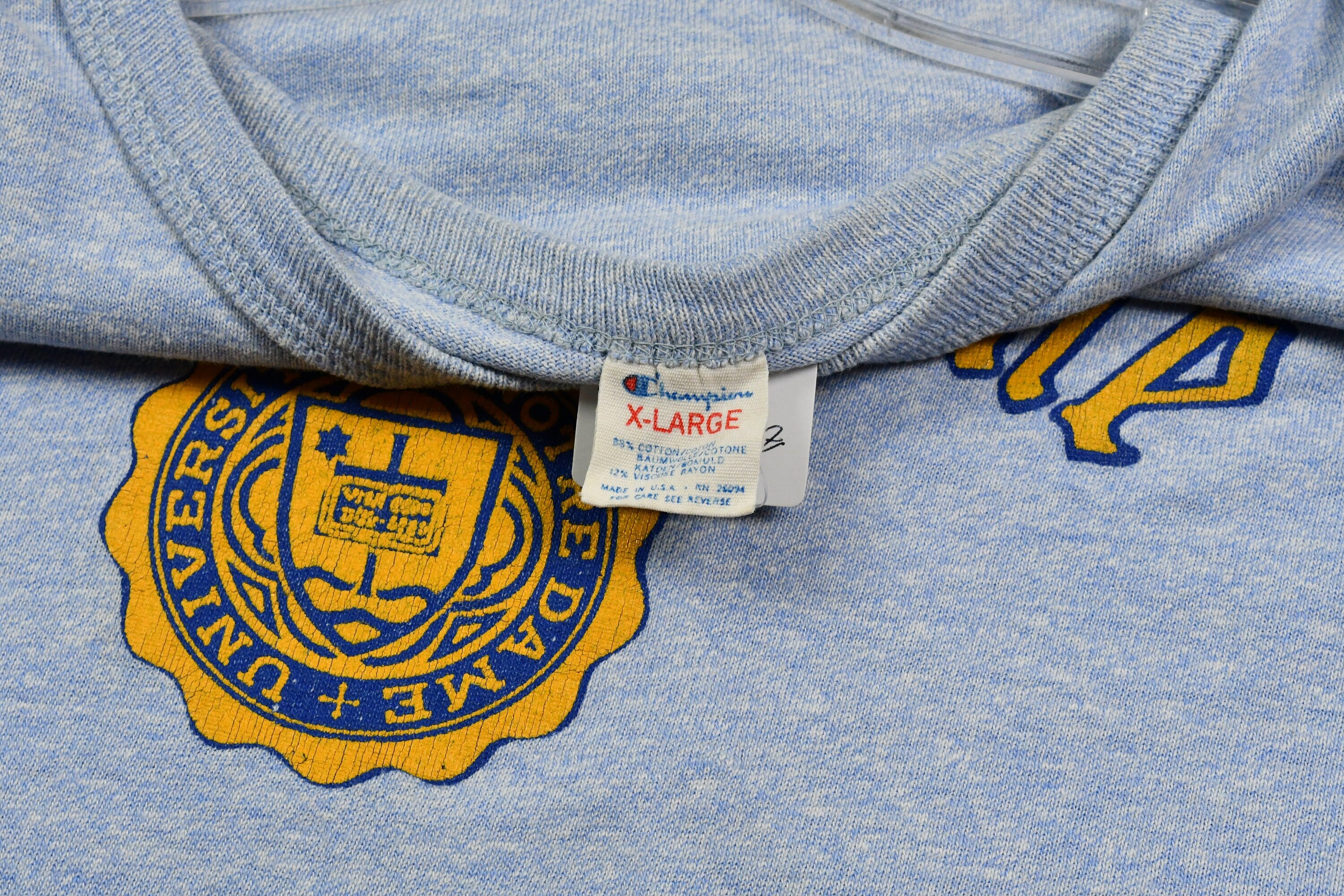 Vintage 1980s University Of Notre Dame Champion Single Stitch T-Shirt