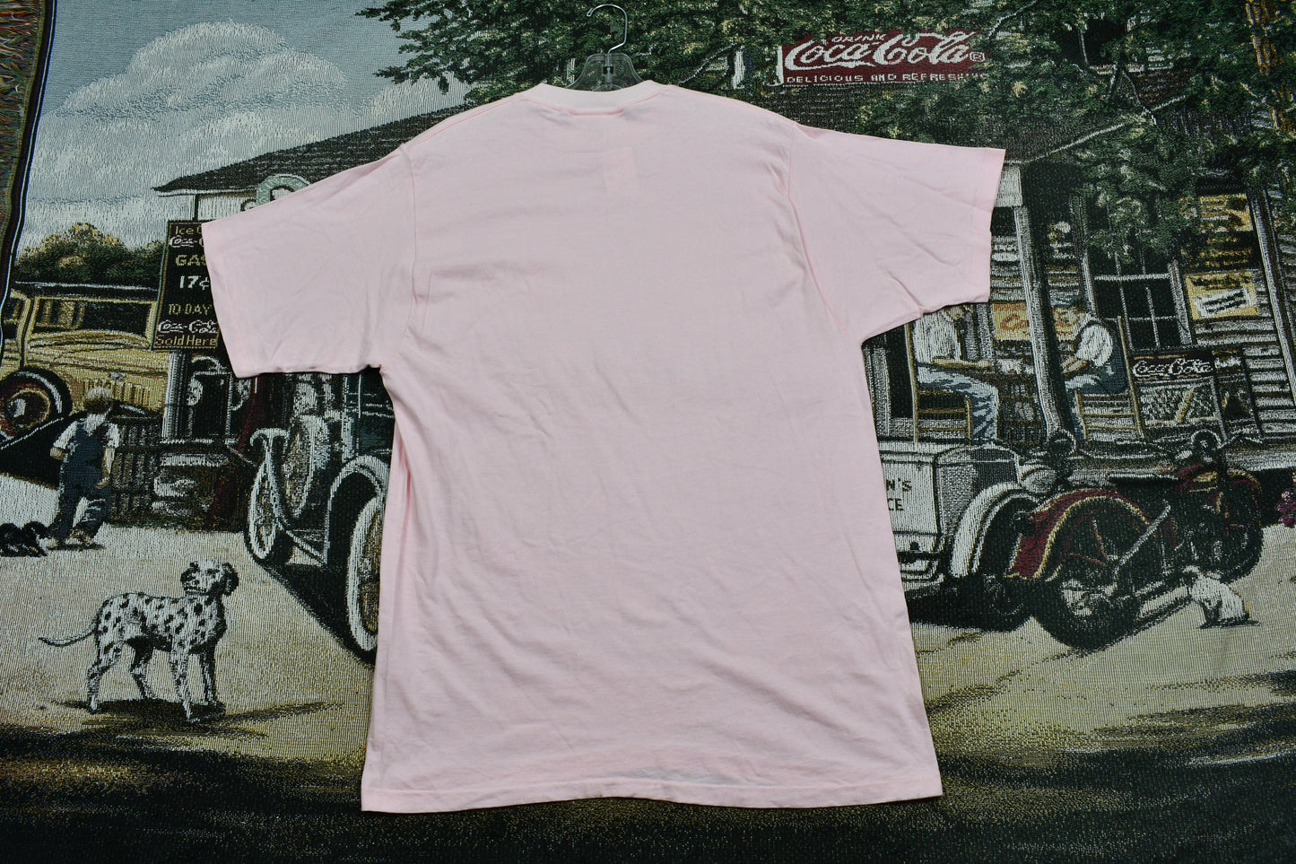 Vintage 1980s The Harbour Club Single Stitch Four Seasons T-Shirt / Pink Bird Boating Graphic / 80s / 90s / Streetwear / Retro Style