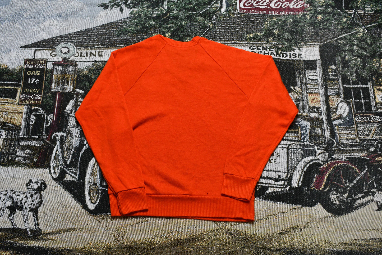 Vintage 1980s W Tigers Basketball Embroidered Acrylic Knit Sweater / 80s V-Neck / Sportswear Pullover V-Neck Sweatshirt / Made In USA