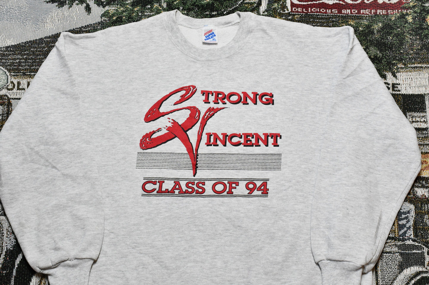 Vintage 1994 Class Of 1994 Strong Vincent Graphic Crewneck / Varsity Sweatshirt / Made In USA Pullover Sweatshirt / Nostalgia