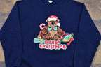 Vintage 1990s "Beary" Christmas Teddy Bear Sweater , 90s Holiday Crewneck , Winter Wear , Festive Graphic Print , Made In USA , Streetwear