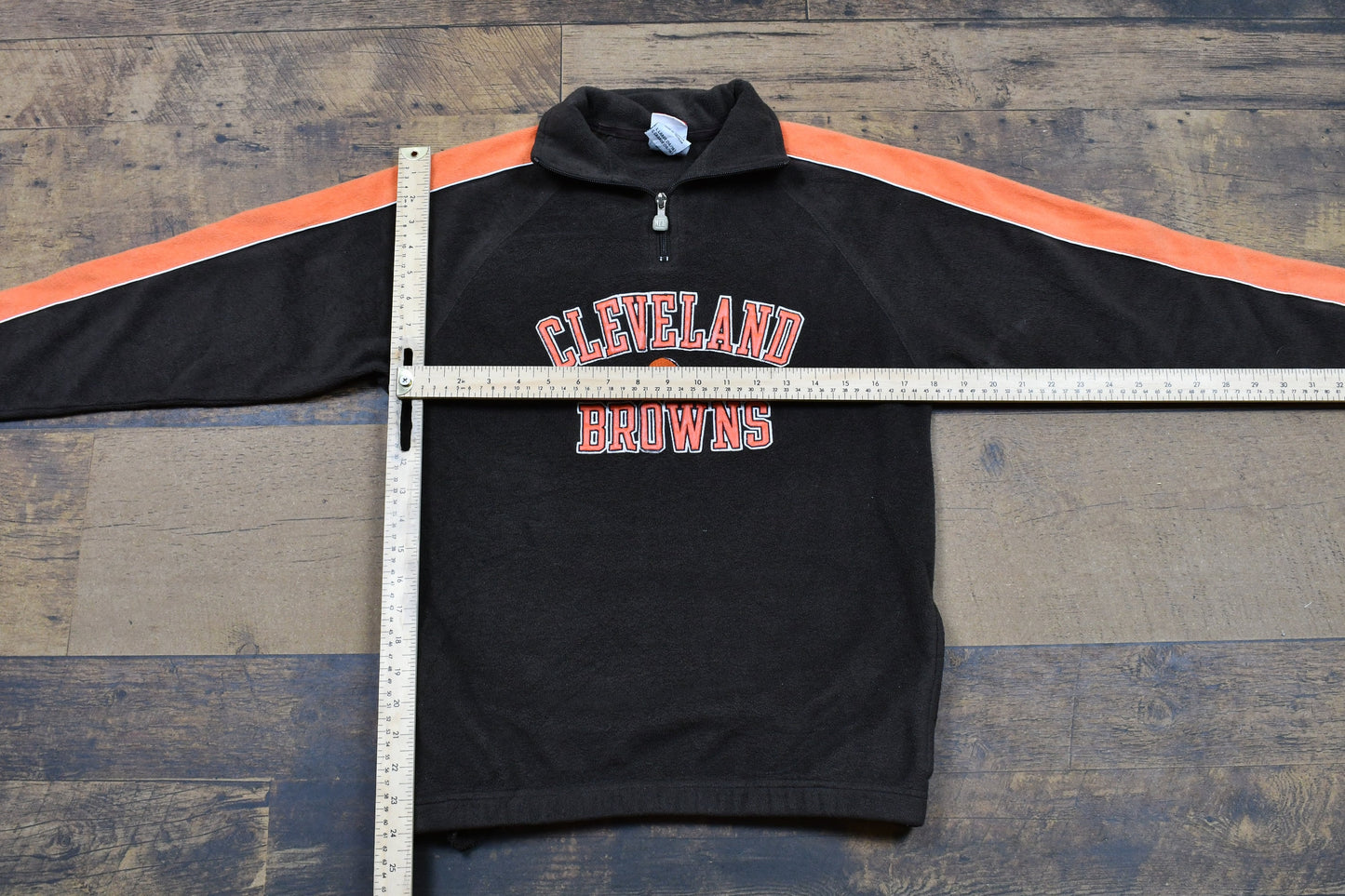 Vintage Cleveland Browns Reebok NFL Sportswear Quarter Zip Fleece Sweater  / Vintage American Sportswear Pullover