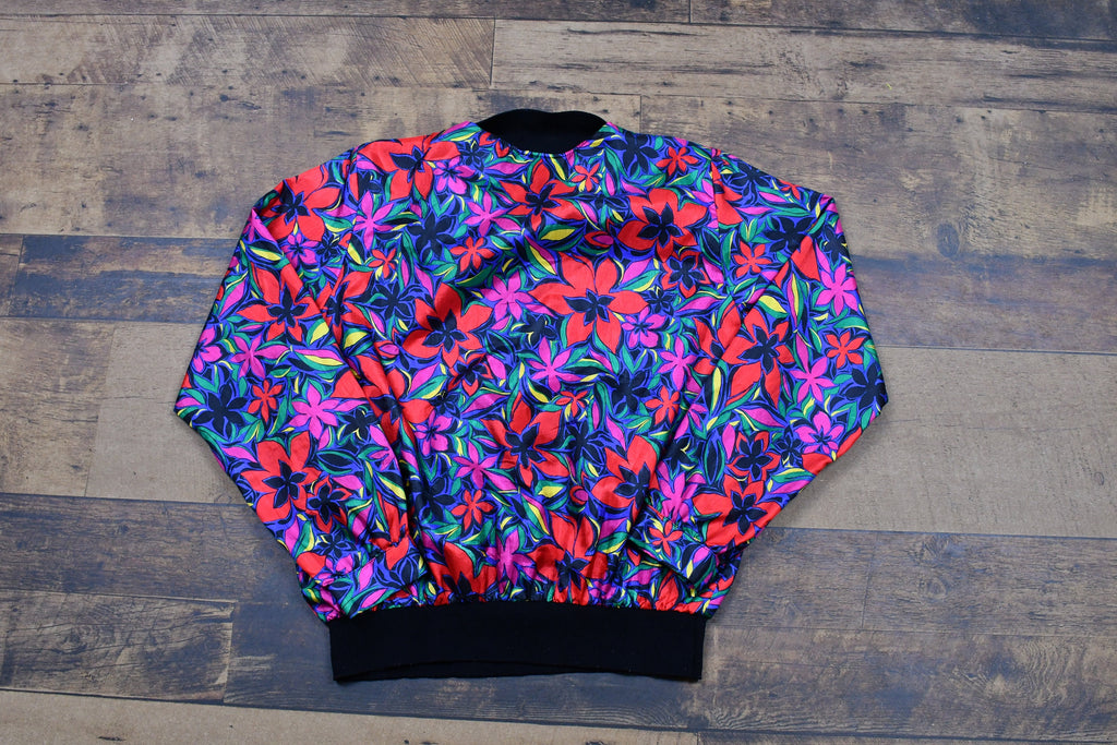 Vintage 1990s Lauren Lee All Over Print Button Up Windbreaker