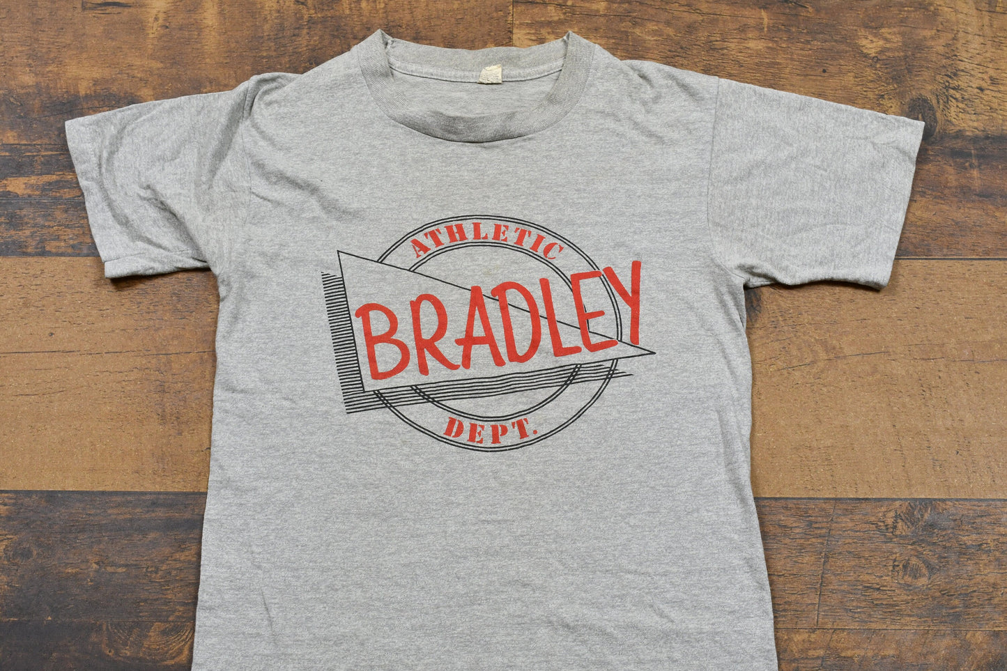 Vintage 1980s Bradley Athletic Department Single Stitch Screen Stars T-Shirt / Sportswear Graphic / 80s / 90s / Streetwear / Made In USA