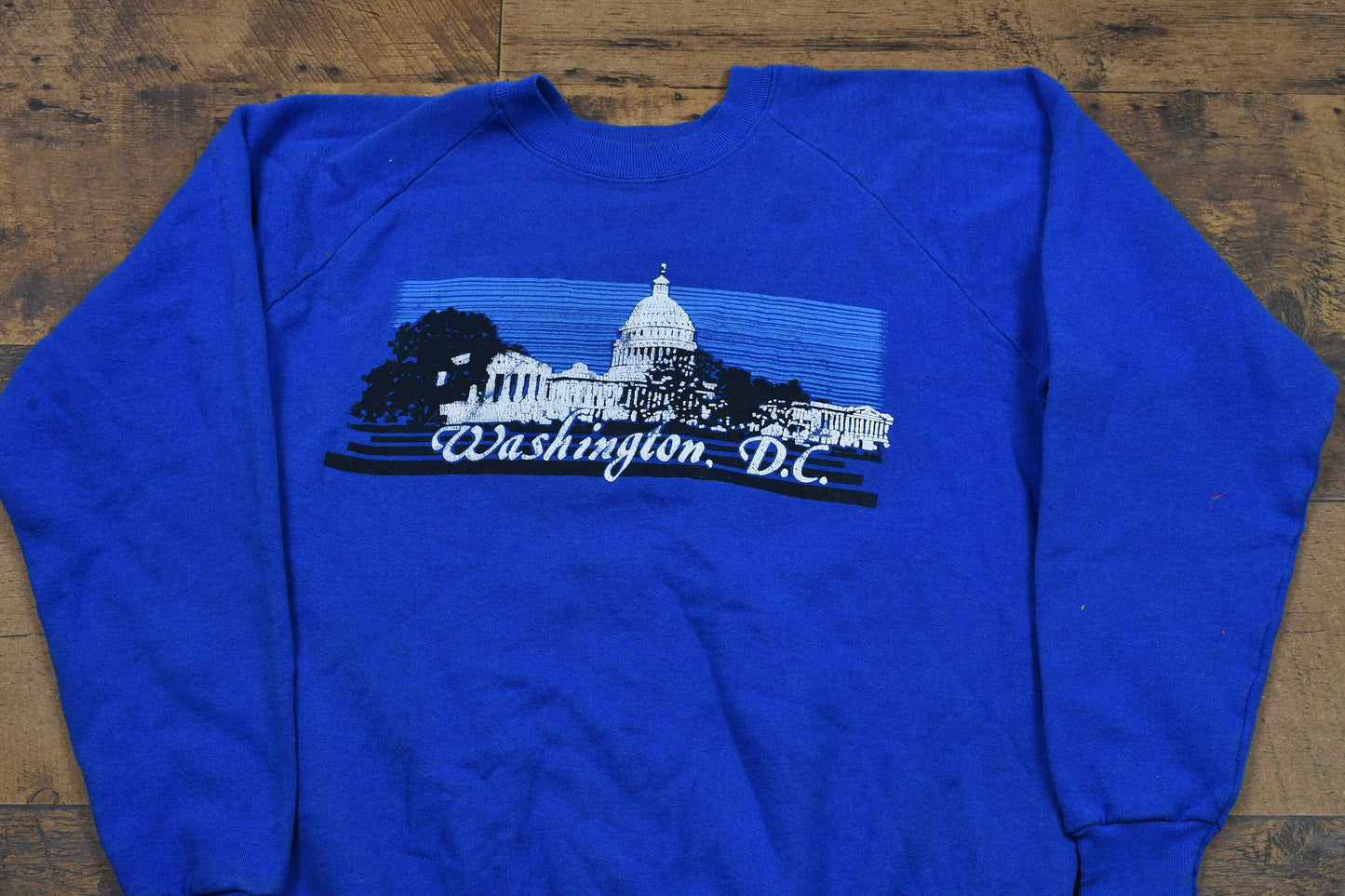 Vintage 1980s Washington DC Raglan Crewneck / Vintage Travel Sweatshirt / Patriotic Sweatshirt / American Politics / Vintage Souvenir