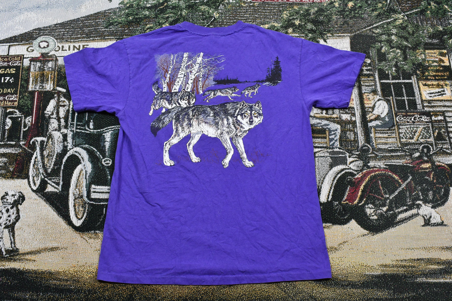 Vintage 1990s Lead South Dakota Single Stitch Wolf T-Shirt