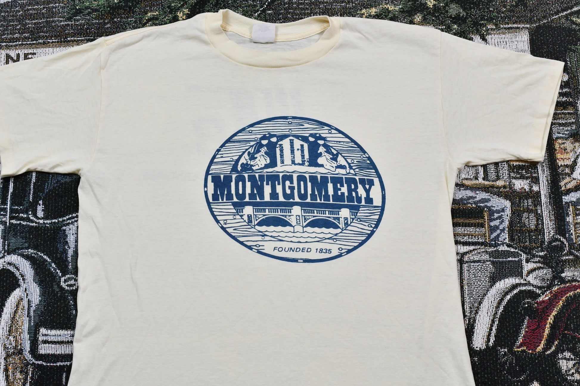 Vintage 1980s Montgomery West Suburban Banking Single Stitch T-Shirt
