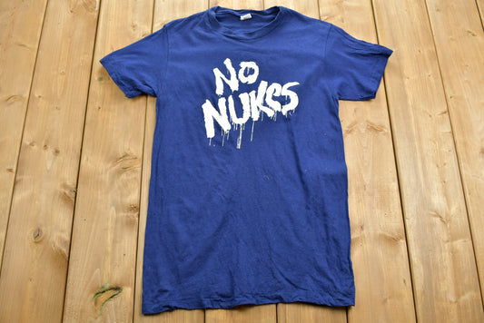 Vintage 1980 No Nukes Movie Promo T-shirt / MGM / Universal Studios / Single Stitch / Rare Vintage / Vintage T-shirt