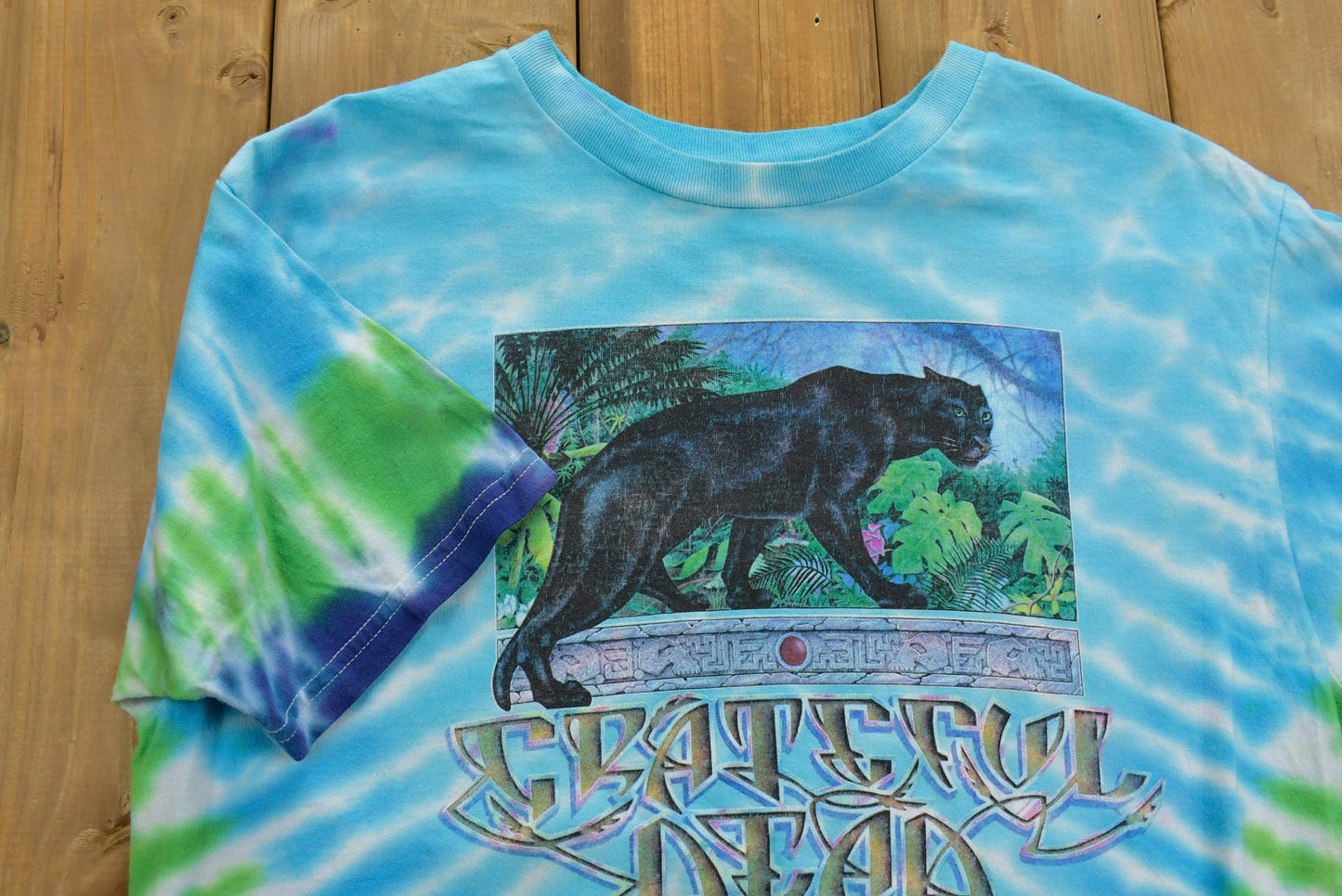 Vintage 1989 Grateful Dead Rainforest Tie Dye T-Shirt / Vintage Band Tee / Deadhead / Band Tee / Fruit Of The Loom / Brockum / Made In USA