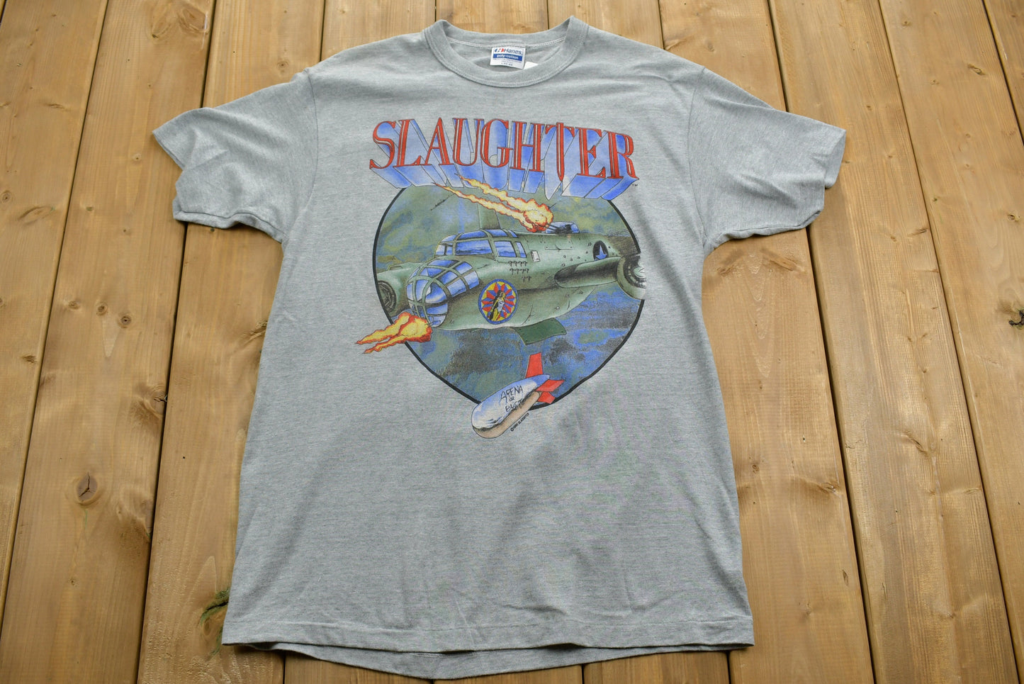 Vintage 1990 Slaughter Stick It To Ya Tour T-shirt / Band Tee / Single Stitch / Made in USA / 90s T-shirt / Brockum / Premium Vintage