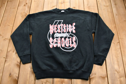 Vintage 1980s Westside Community Schools Crewneck / District 66 / Omaha, Nebraska / Vintage Sweatshirt / Streetwear / Athleisure Sportswear