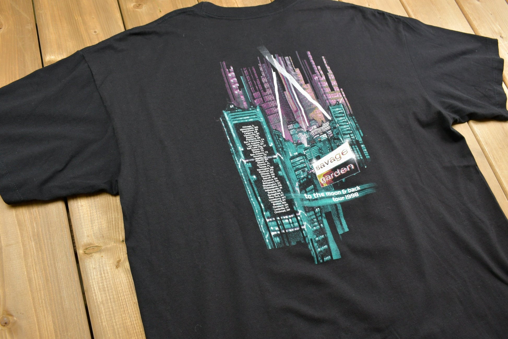 Vintage 1998 Savage Garden To The Moon And Back Tour T-shirt