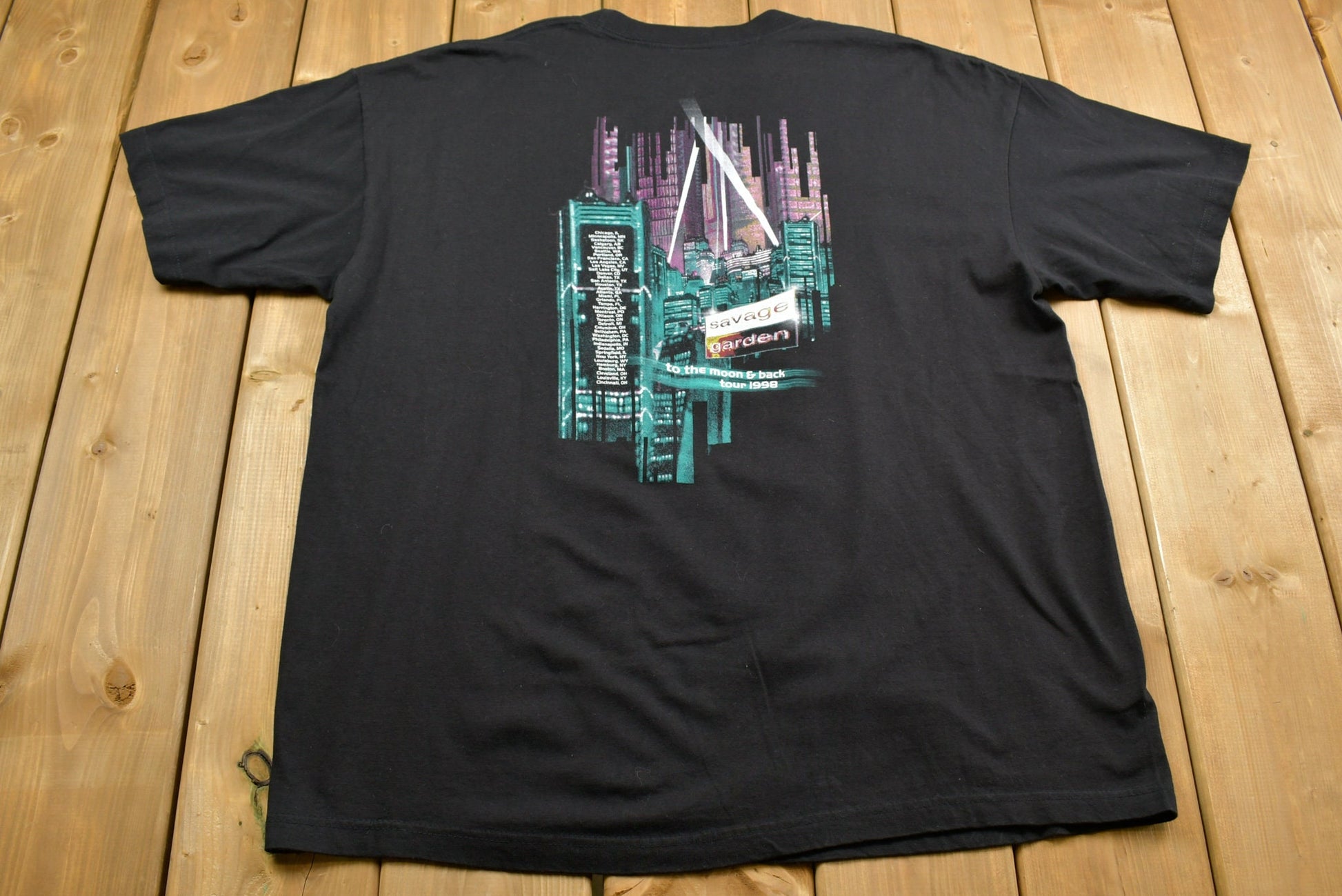 Vintage 1998 Savage Garden To The Moon And Back Tour T-shirt