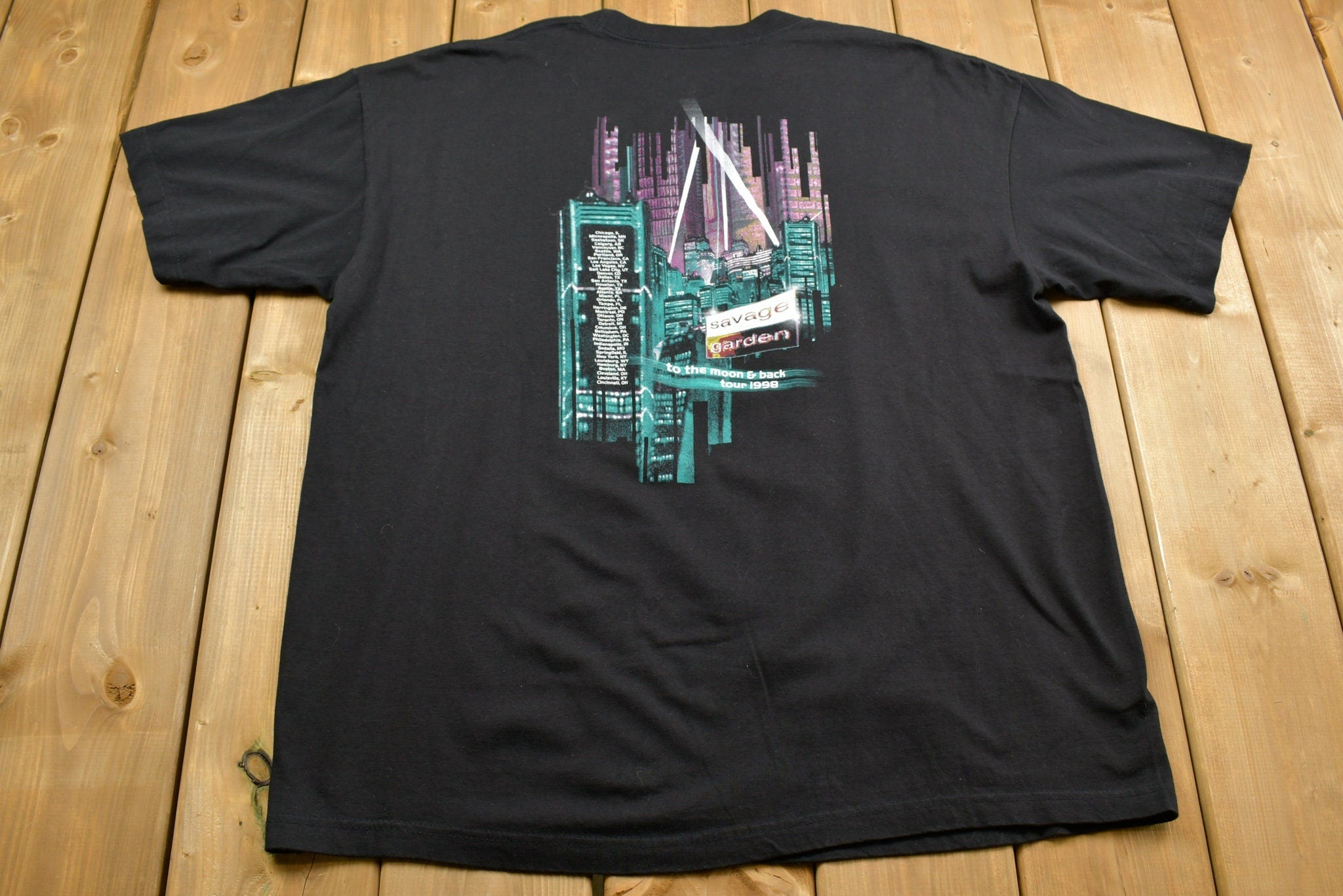 Vintage 1998 Savage Garden To The Moon And Back Tour T-shirt