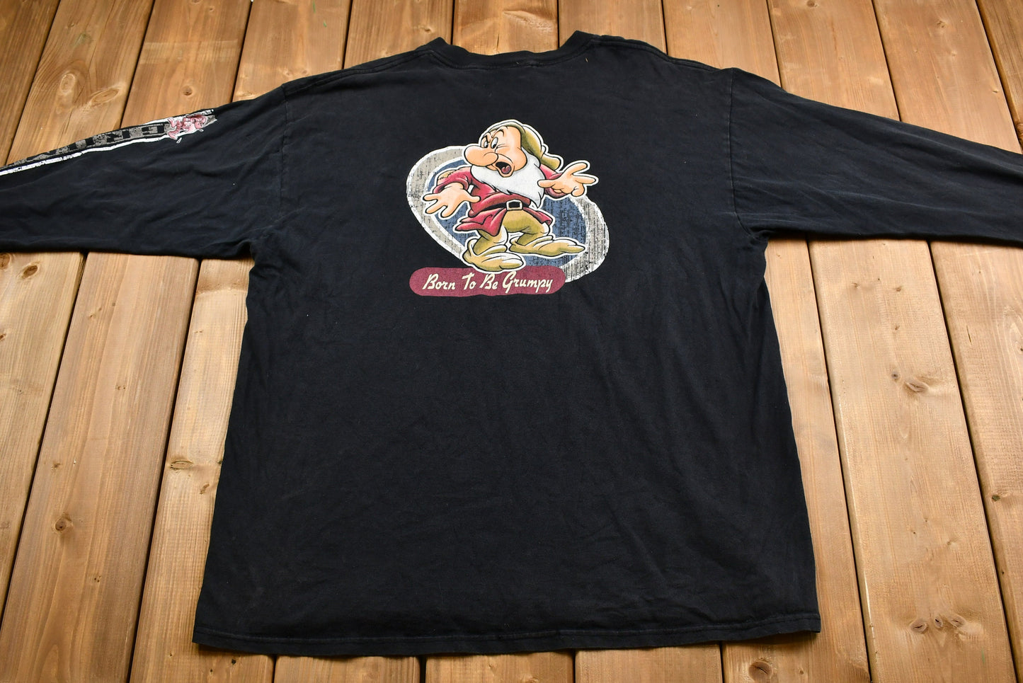 Vintage 1990s Grumpy Dwarf Long Sleeve T-Shirt / Disney / Snow White / 90s / Streetwear / Retro Style